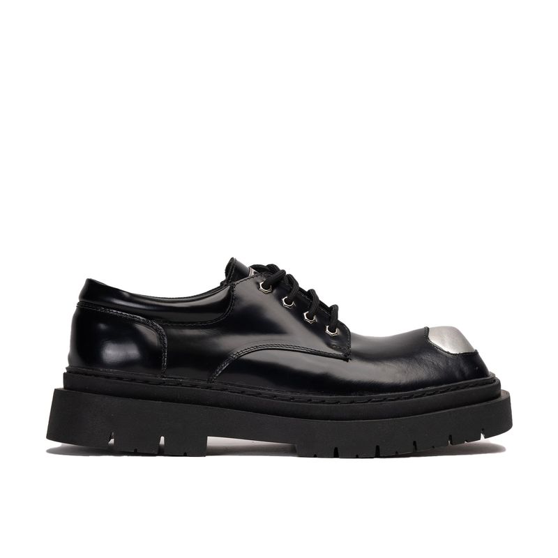 LANDAZURI - Zapato Cuero Rinho Negro Espejo Landazuri