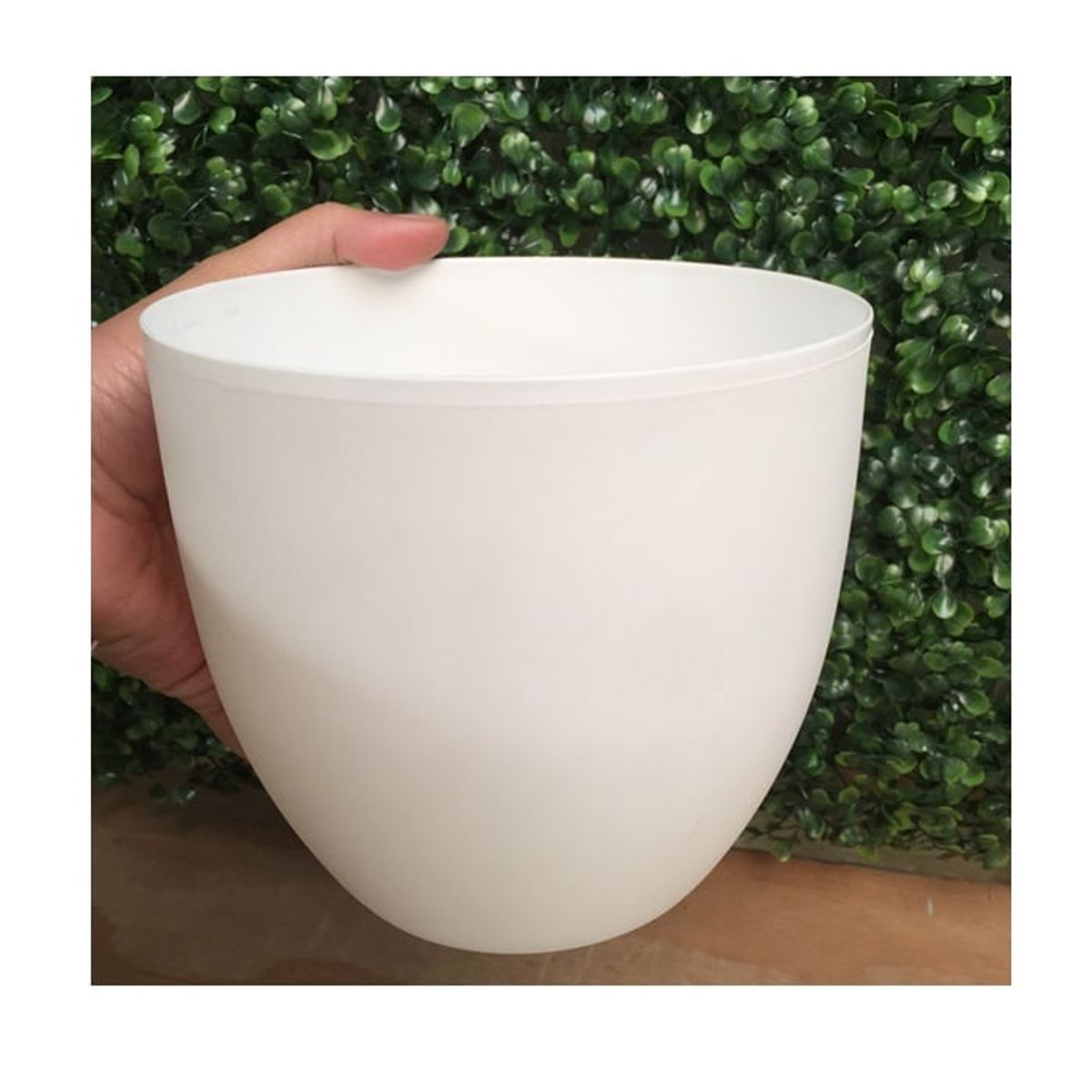 GENERICO - Macetero Plastico Redondo 20cm Blanco