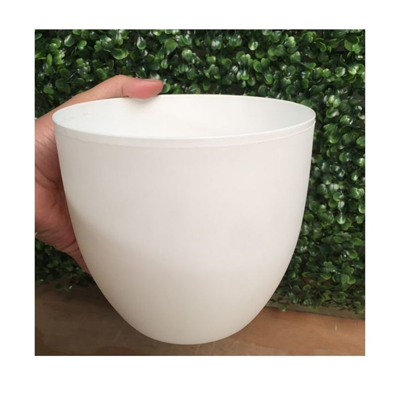 GENERICO - Macetero Plastico Redondo 20cm Blanco