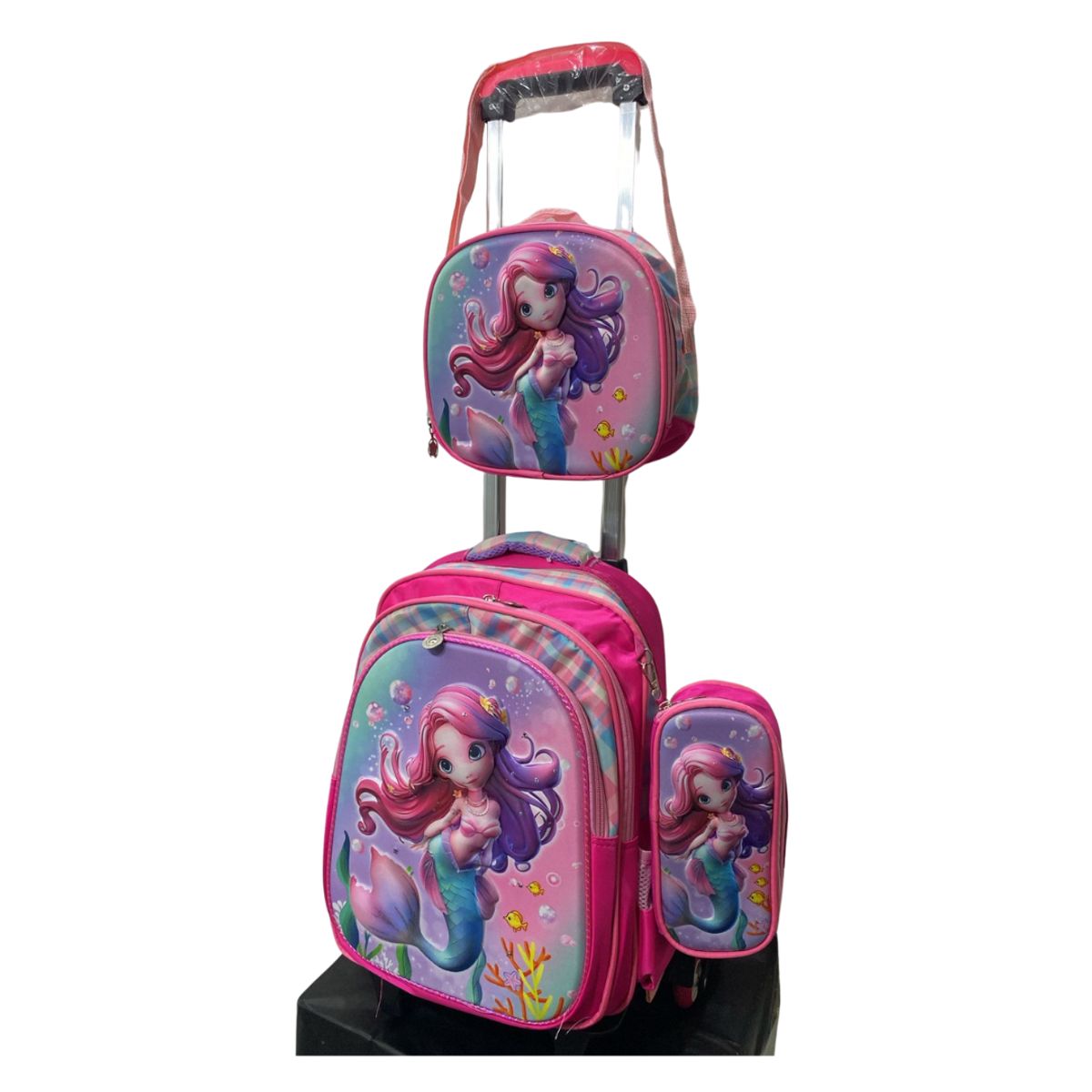 GENERICO - set de Mochila escolar lonchera estuche niñas colegio viajes