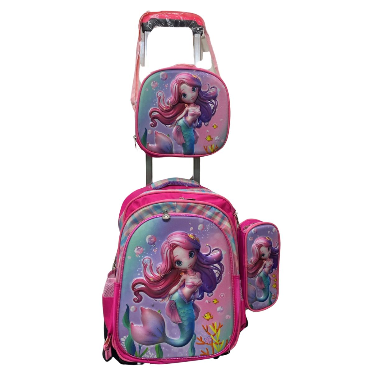 GENERICO - set de Mochila escolar lonchera estuche niñas colegio viajes