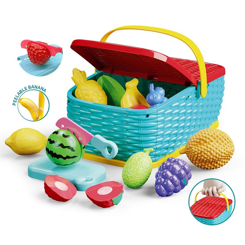 GENERICO - Juguete Didáctico - Set De Frutas Con Velcro Para Cortar