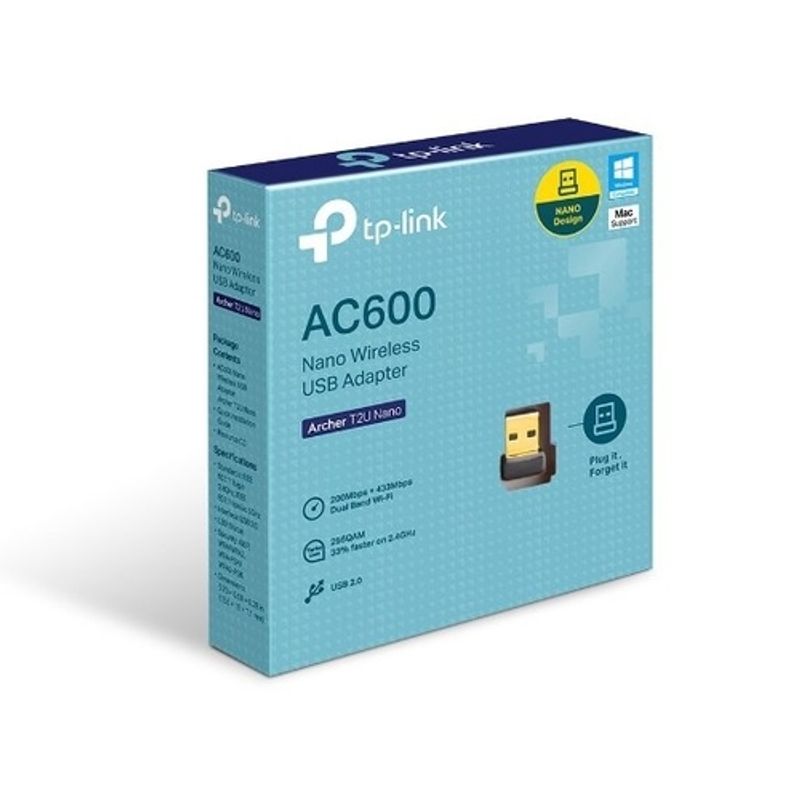 TP LINK - Adaptador inalámbrico Nano USB de doble banda AC600