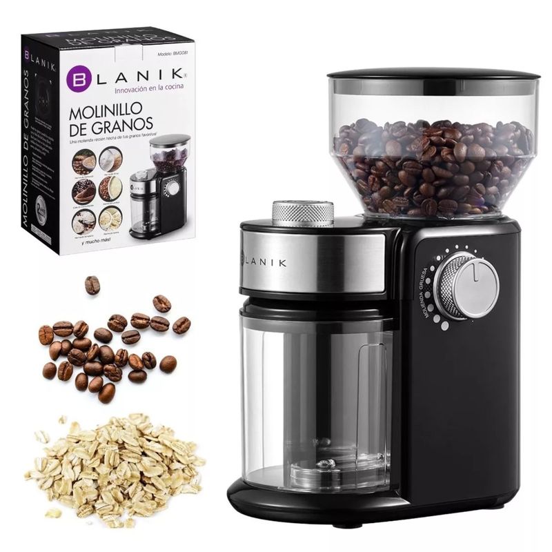 BLANIK - Molinillo Moledor De Cafe Y Granos Blanik BMG081 Regulable