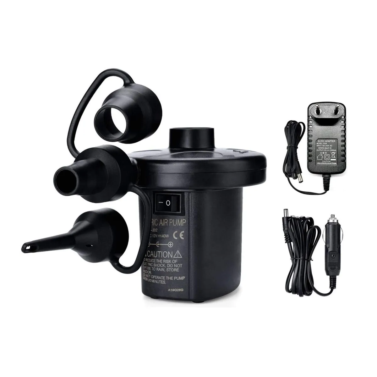 MOVI - INFLADOR ELÉCTRICO PORTÁTIL 12V CON CONEXIÓN A AUTO