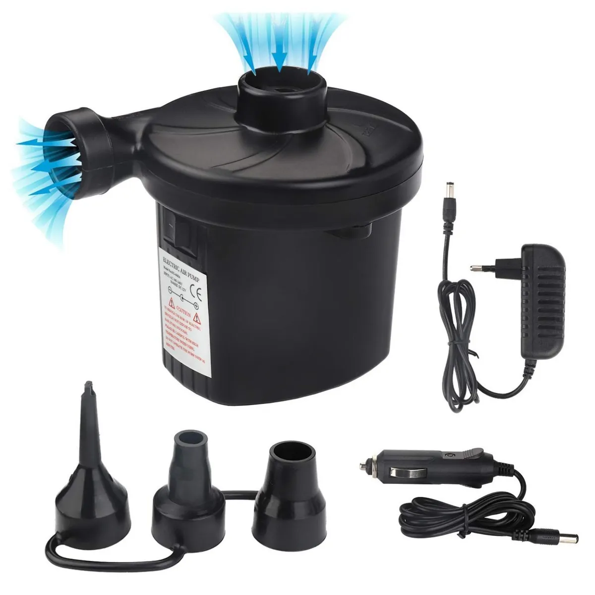 MOVI - INFLADOR ELÉCTRICO PORTÁTIL 12V CON CONEXIÓN A AUTO