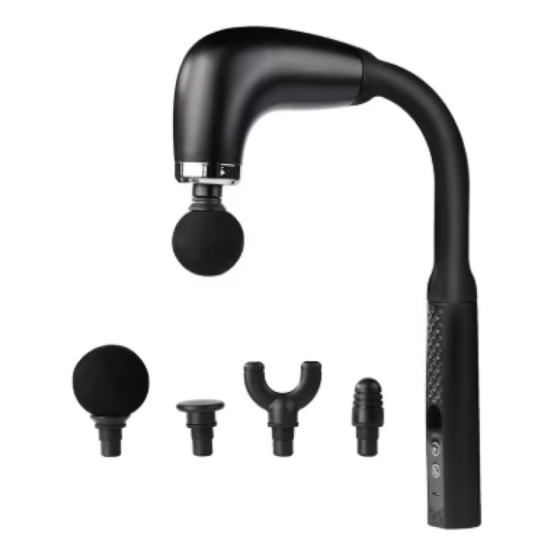 GENERICO - MASSAGE GUN MANGO LARGO  NEGRO RECARGABLE