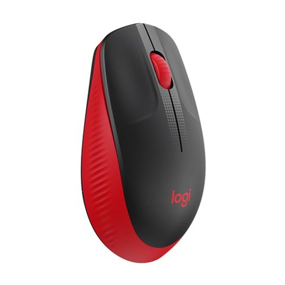 LOGITECH - Logitech M190 Mouse Inalámbrico, Óptico, 1000dpi, 3 Botones, USB, Color Rojo