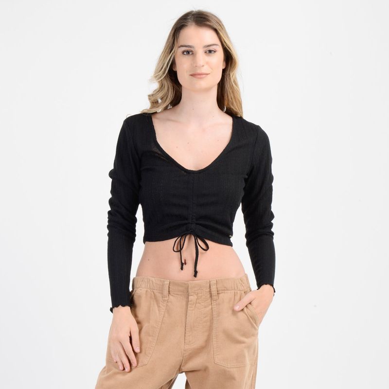 O'NEILL - POLERA MANGA LARGA MARLENE NEGRO