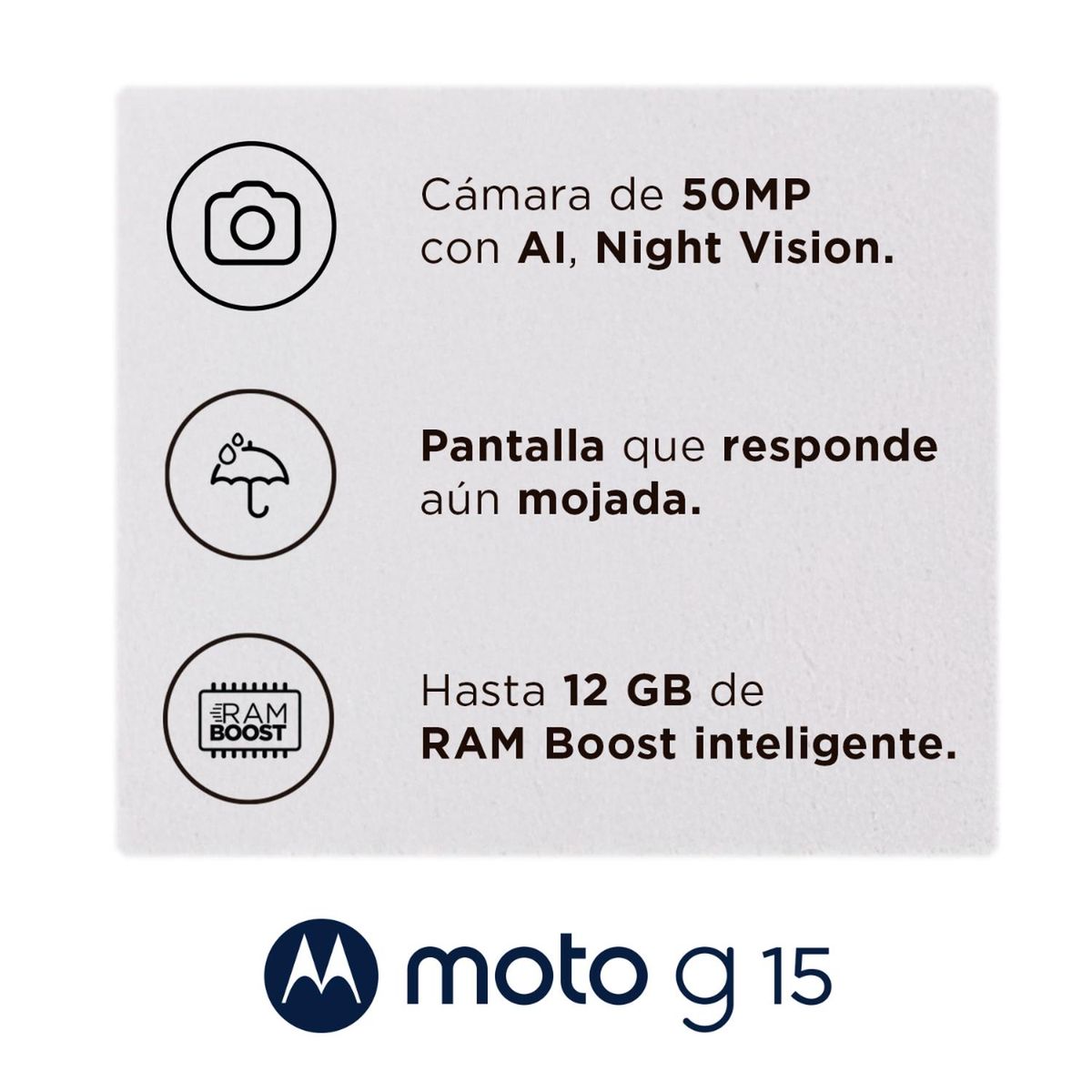 MOTOROLA - Celular Moto G15 4 + 128 GB - Verde