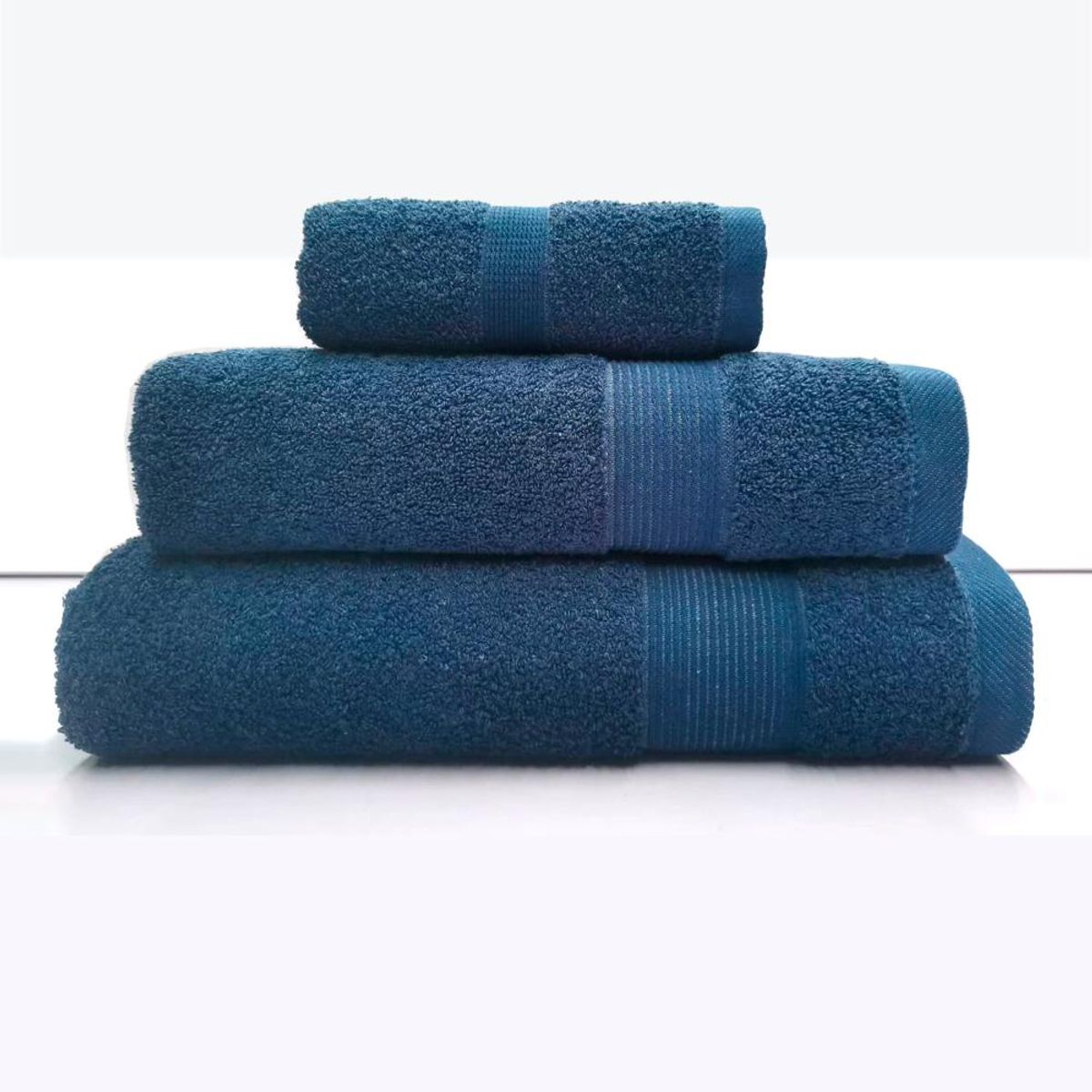 ANDES - JUEGO TOALLA ANDES 3 PIEZAS LISA AZUL