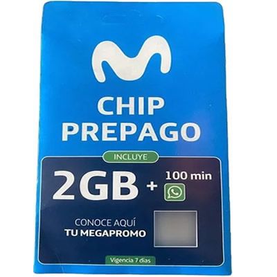 Pack x 2 Chip Prepago 2 Gb + 100 Min