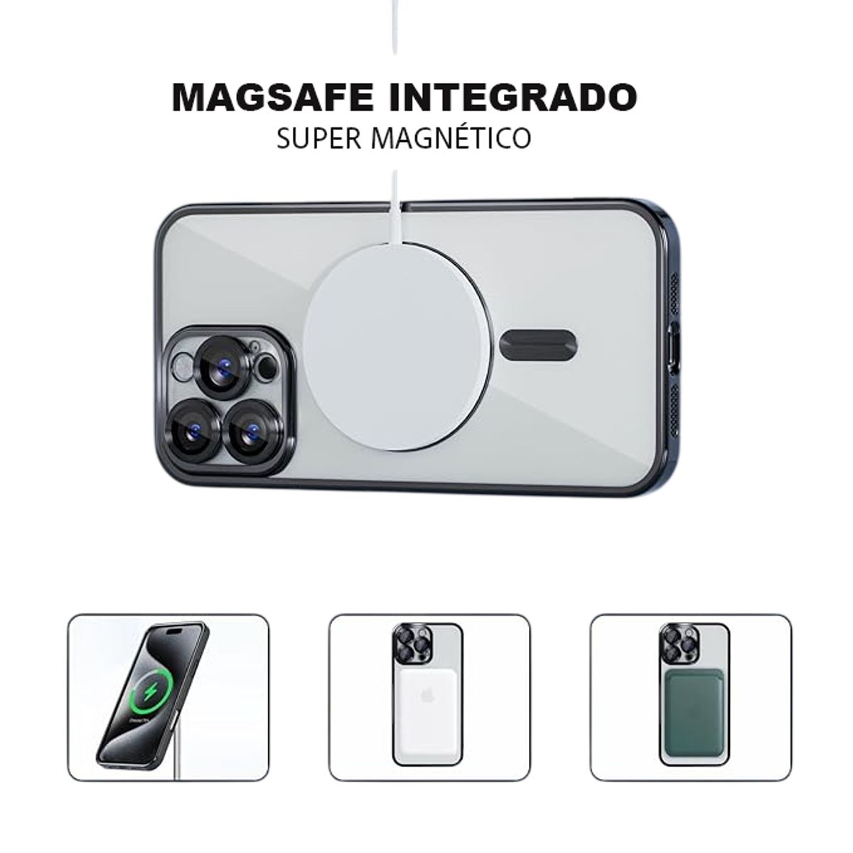GENERICO - Carcasa Magsafe para iPhone 16  / Colores Negro