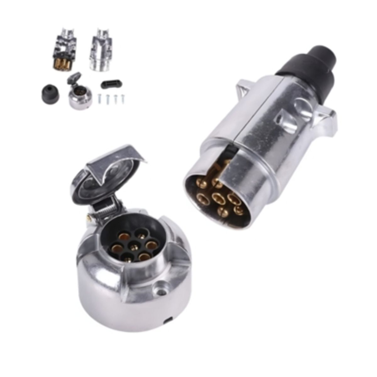 GENERICO - Set Enchufe 7 Pin Macho Hembra Carro Arrastre Remolque