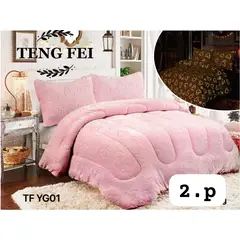 GENERICO - Cubrecama de Invierno Plush con Chiporro 2p Rosado Luminoso TFYG01