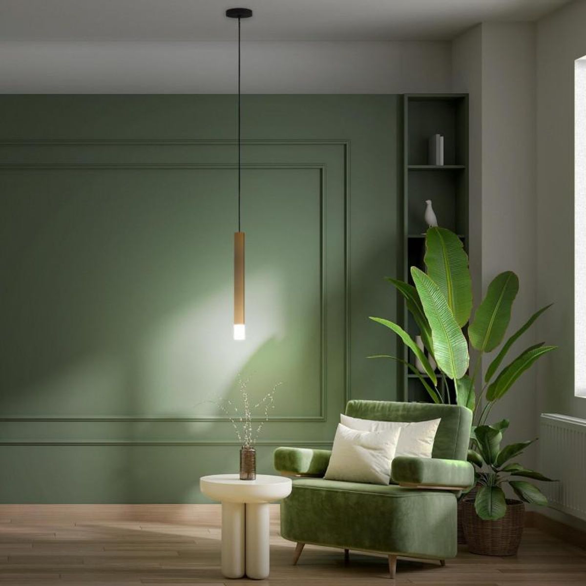 EGLO - Lámpara Colgante Estanterios Acero Beige Oversize LED cod205848