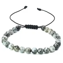 GENERICO - Pulsera Larvikita Natural Protección Equilibrio y Energía Positiva