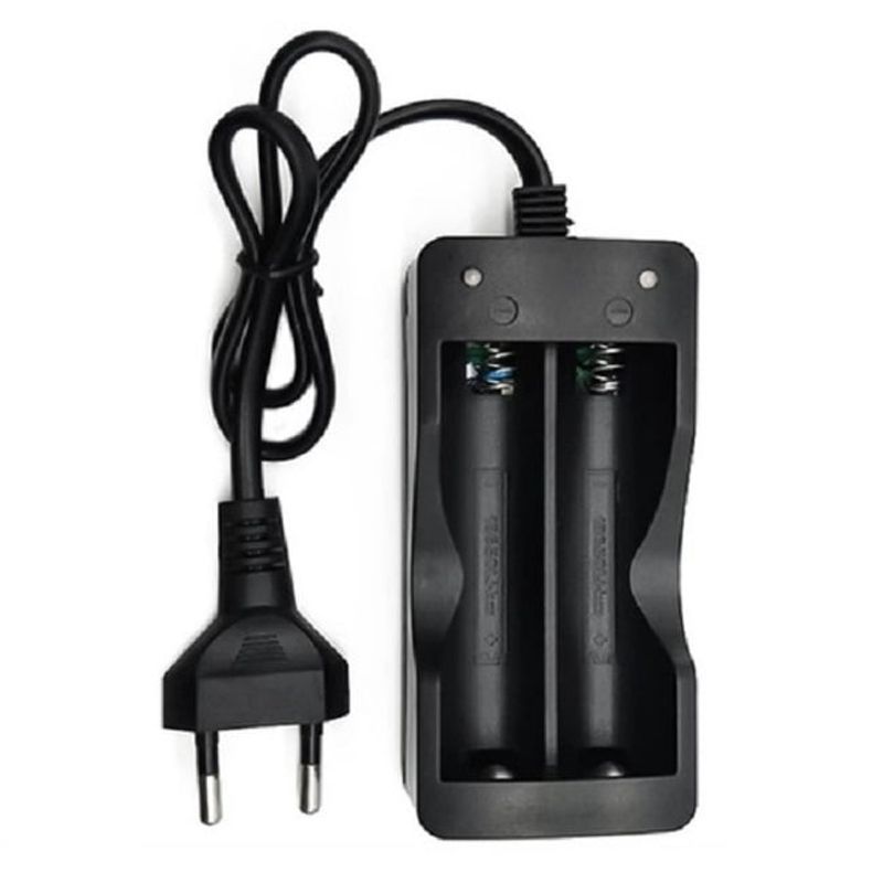 GENERICO - Cargador Baterías Recargables Litio 18650 Enchufe Pared con Cable
