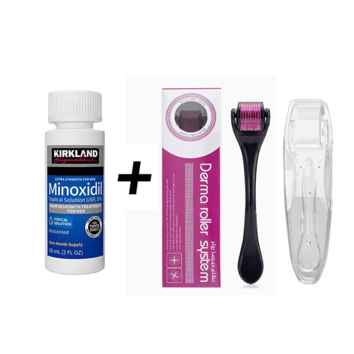 KIRKLAND - MINOXIDIL KIRKLAND TRATAMIENTO 1 MESES + DERMA ROLLER