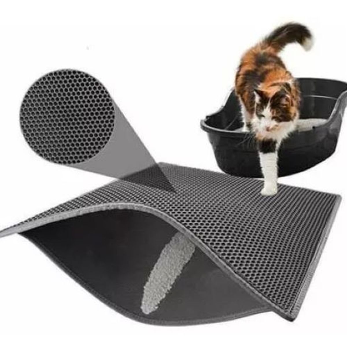 GENERICO - Alfombra Doble Para Arenero Gatos Talla M