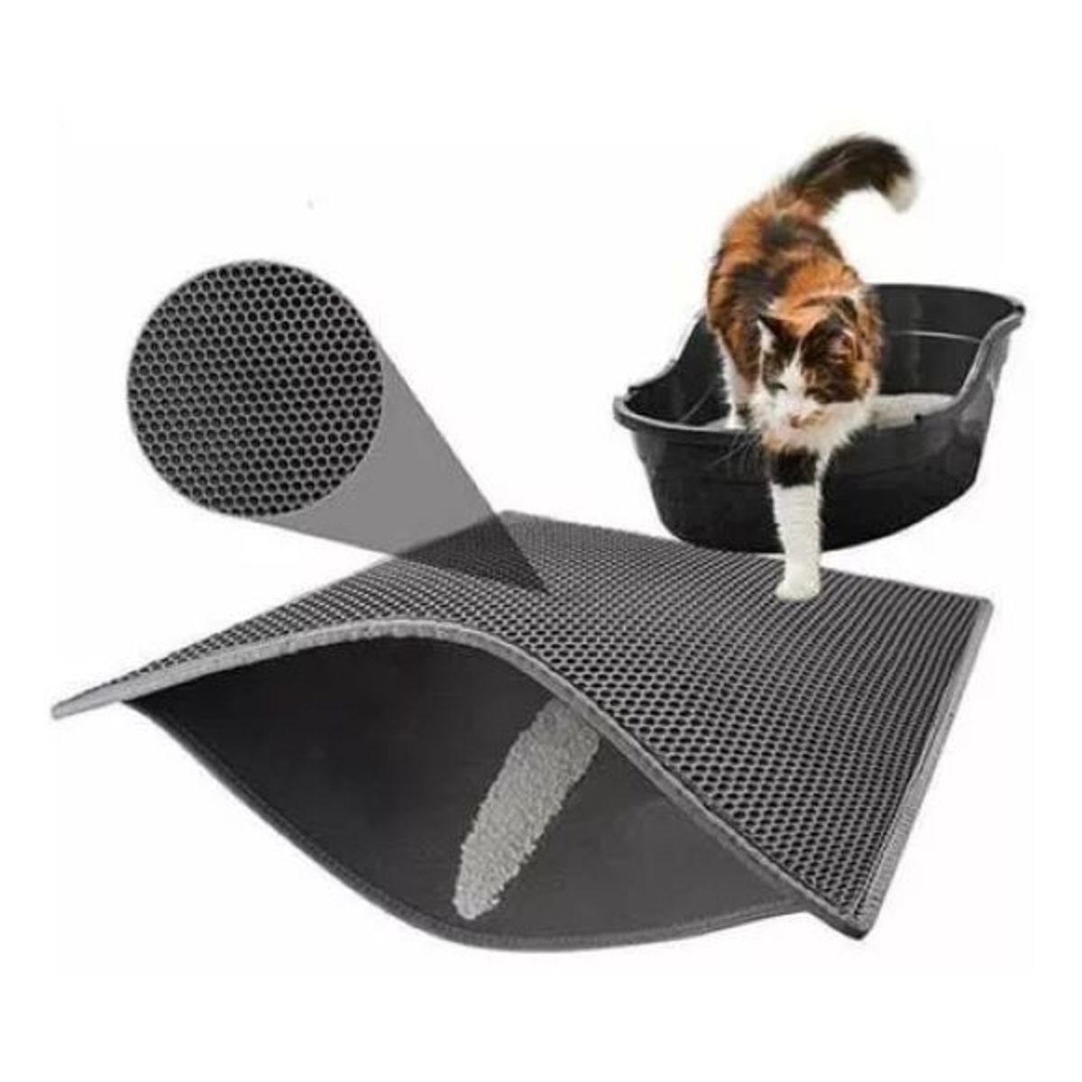 GENERICO - Alfombra Doble Para Arenero Gatos Talla M