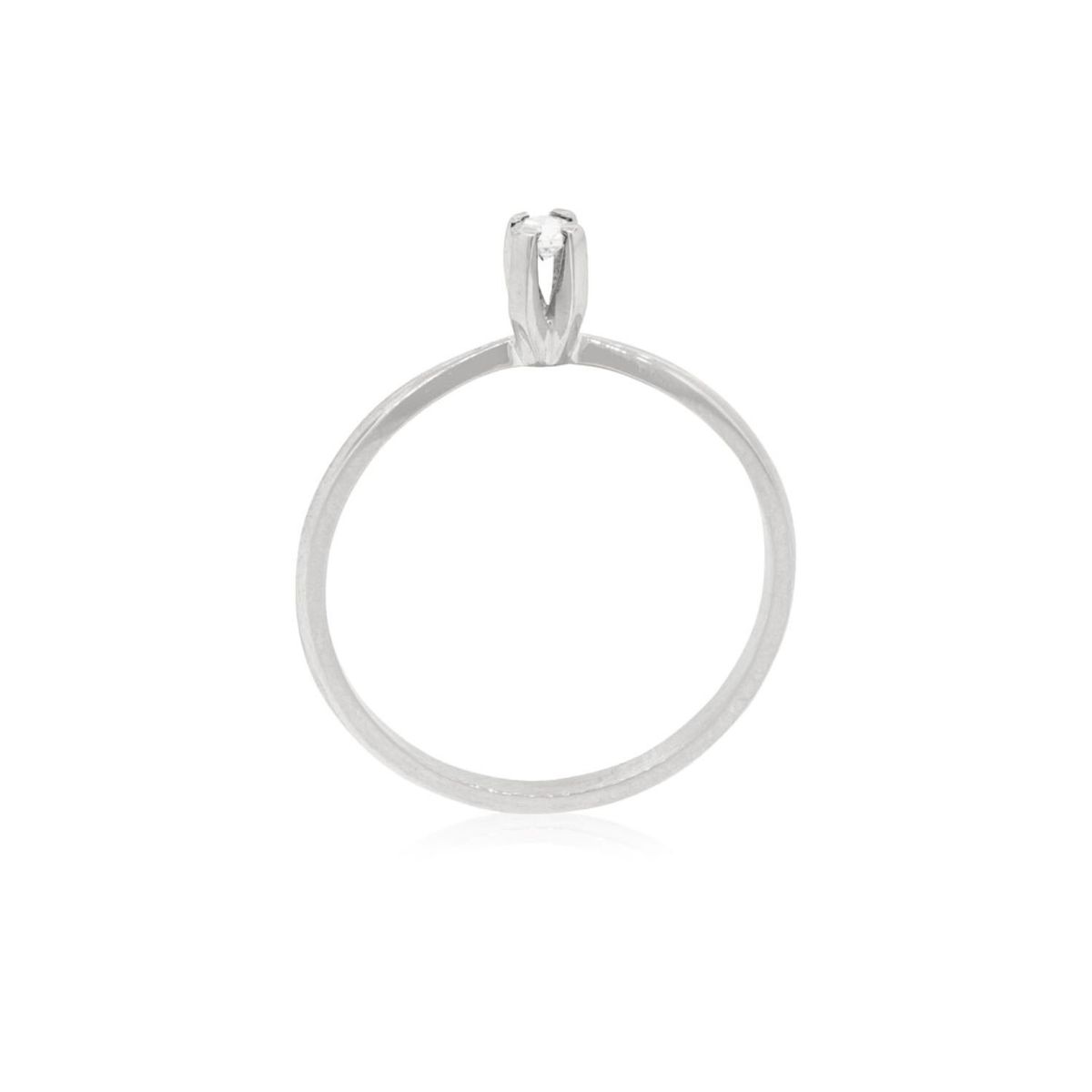 JB JOYAS BARON - Anillo Compromiso Platino Niza Solitario de 3ptos