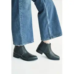 GIANI DAFIRENZE - Botines Mujer De Cuero Yal Negro C16