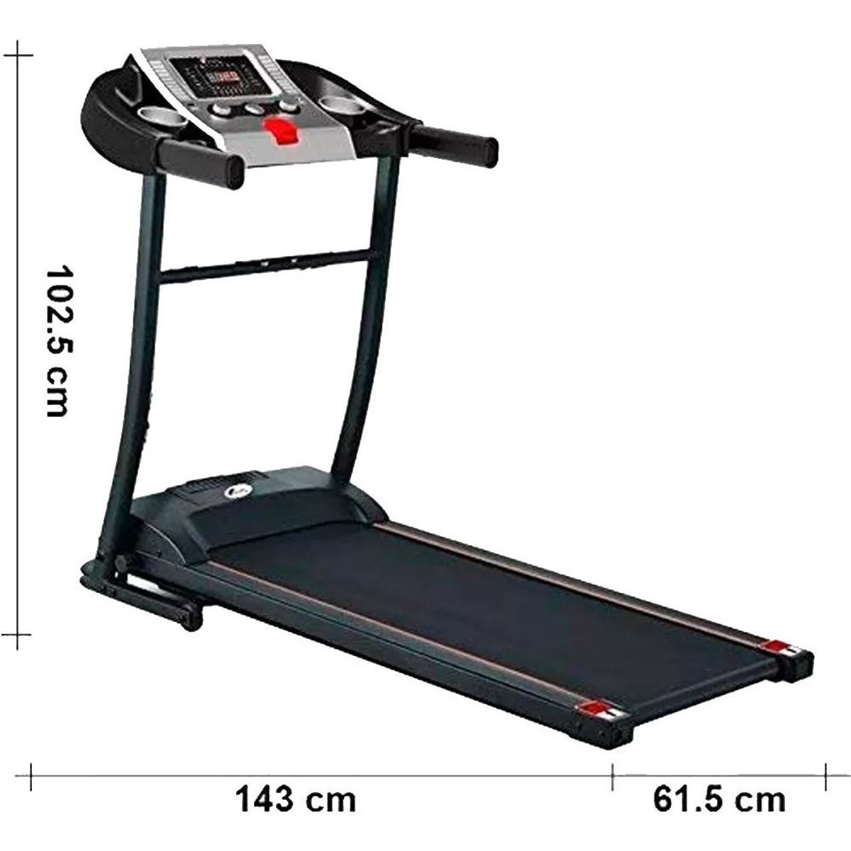 CENTURFIT - Trotadora Caminadora Eléctrica 1.5 Hp Bluetooth 100 Kg Negro
