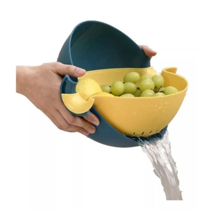 GENERICO - Bowl Colador Desmontable Giratorio para Vegetales y Pastas