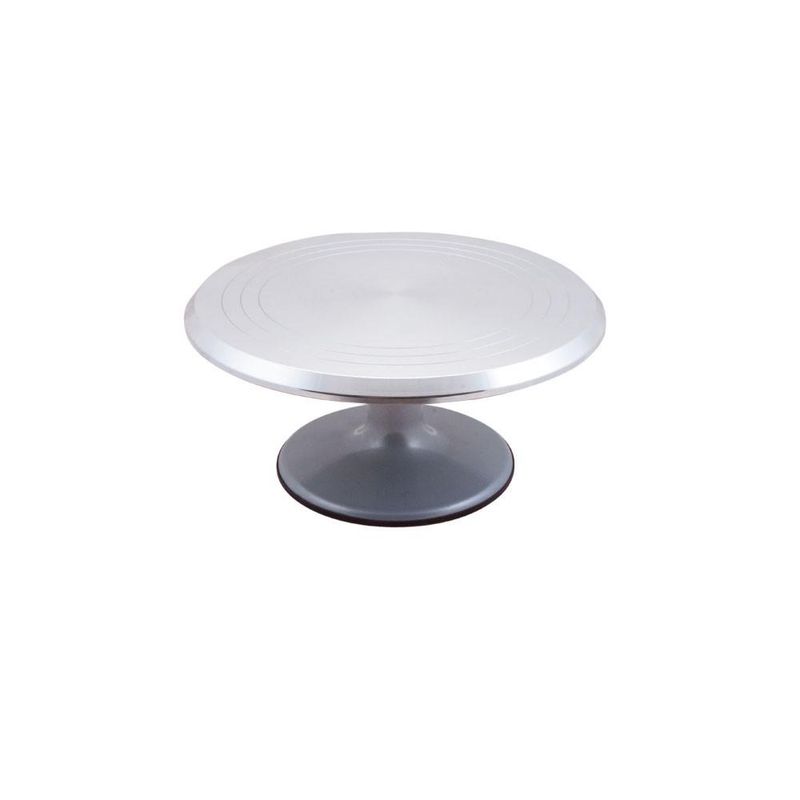 COOK IN - BASE GIRATORIA DECORADORA DE TORTA ALUMINIO 31x14cm - Plateado