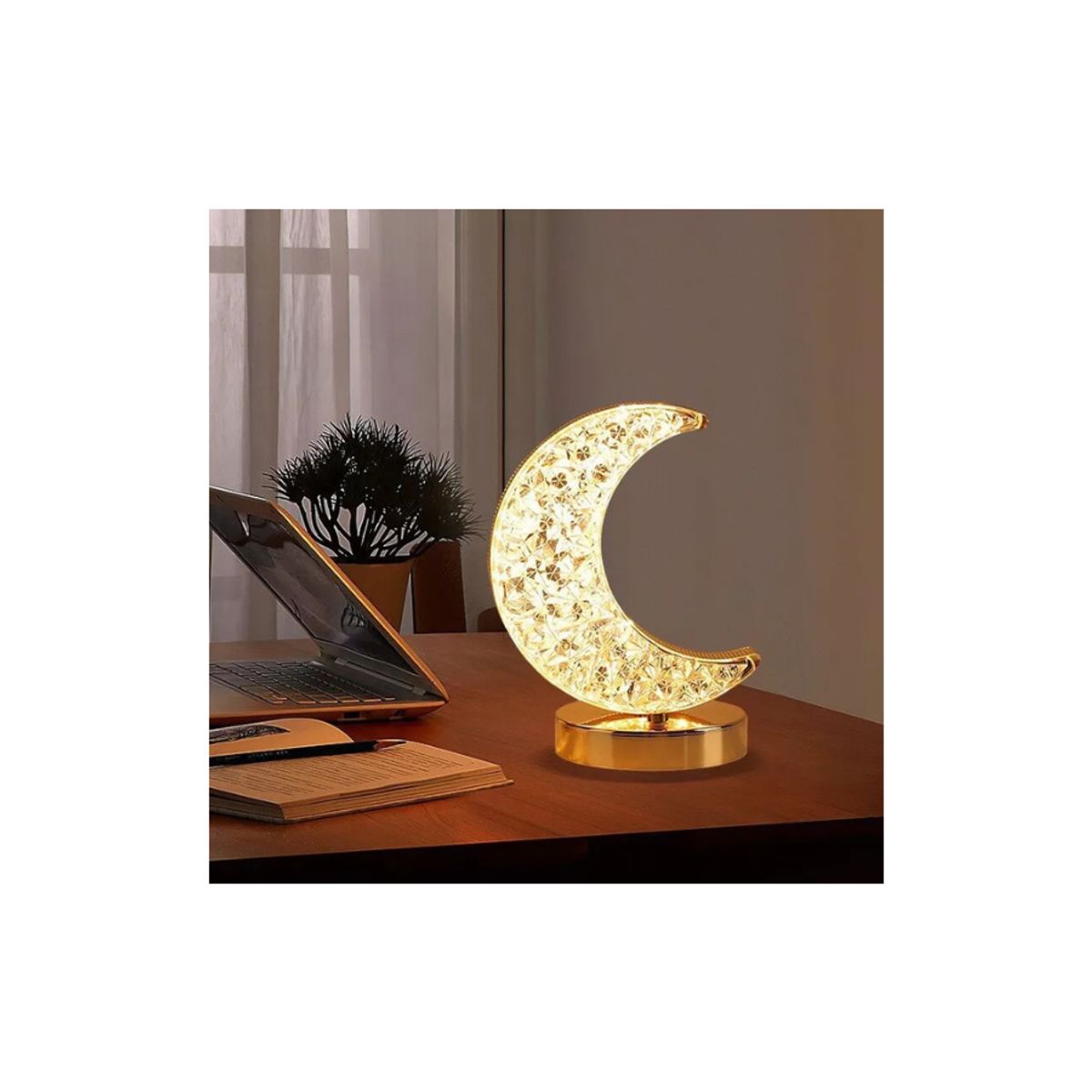 GENERICO - lampara de mesa Escritorio Led recargable en forma de luna