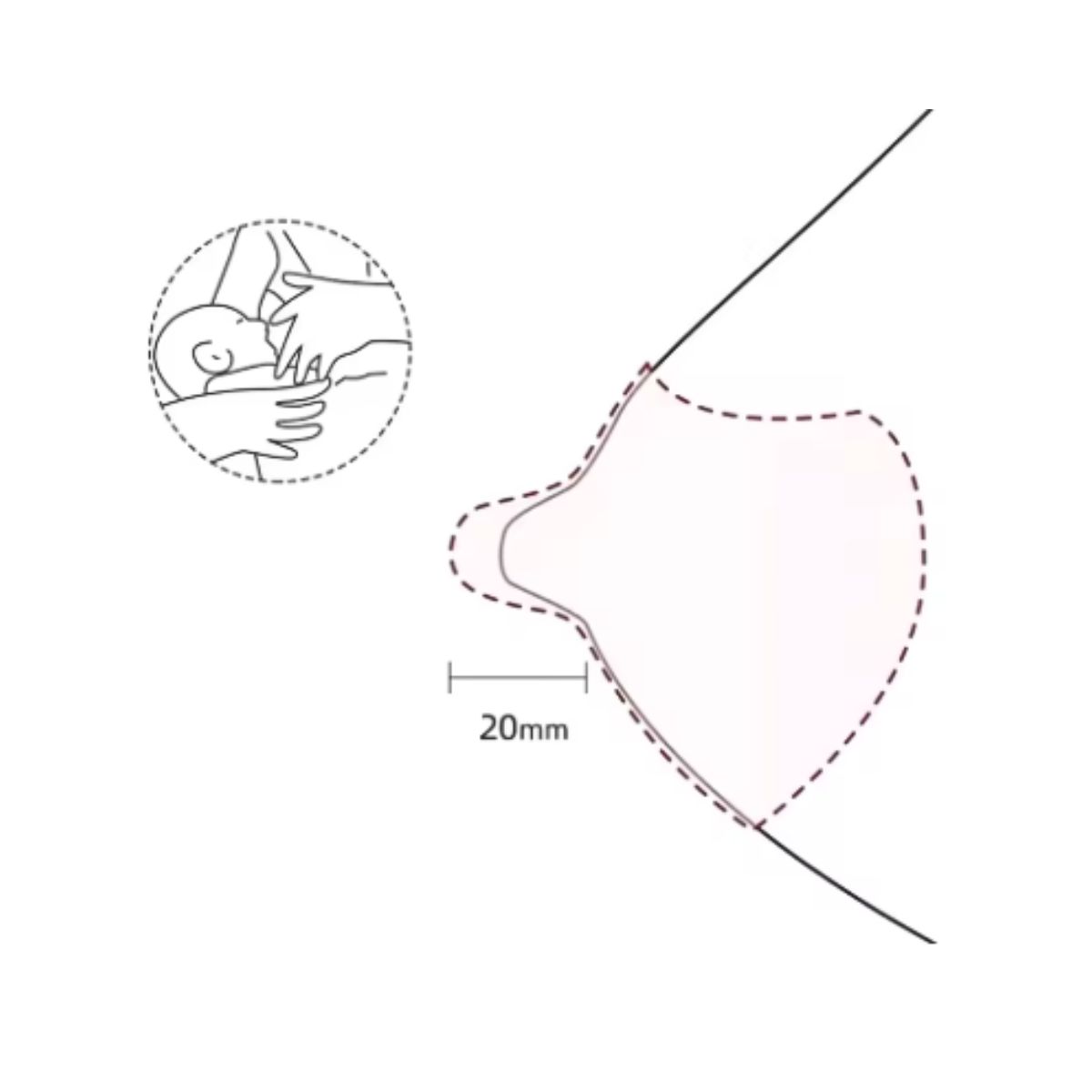 GENERICO - Protector Para Amamantar Pezonera De Silicona De Lactancia