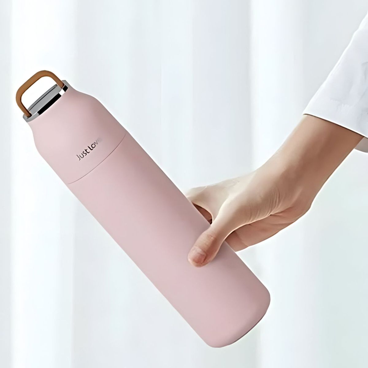 GENERICO - Botella de agua 500ml Termo Portátil Acero Inoxidable Cooler Rosa