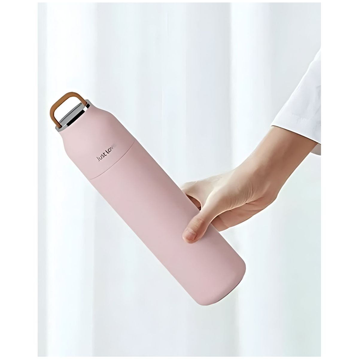 GENERICO - Botella de agua 500ml Termo Portátil Acero Inoxidable Cooler Rosa