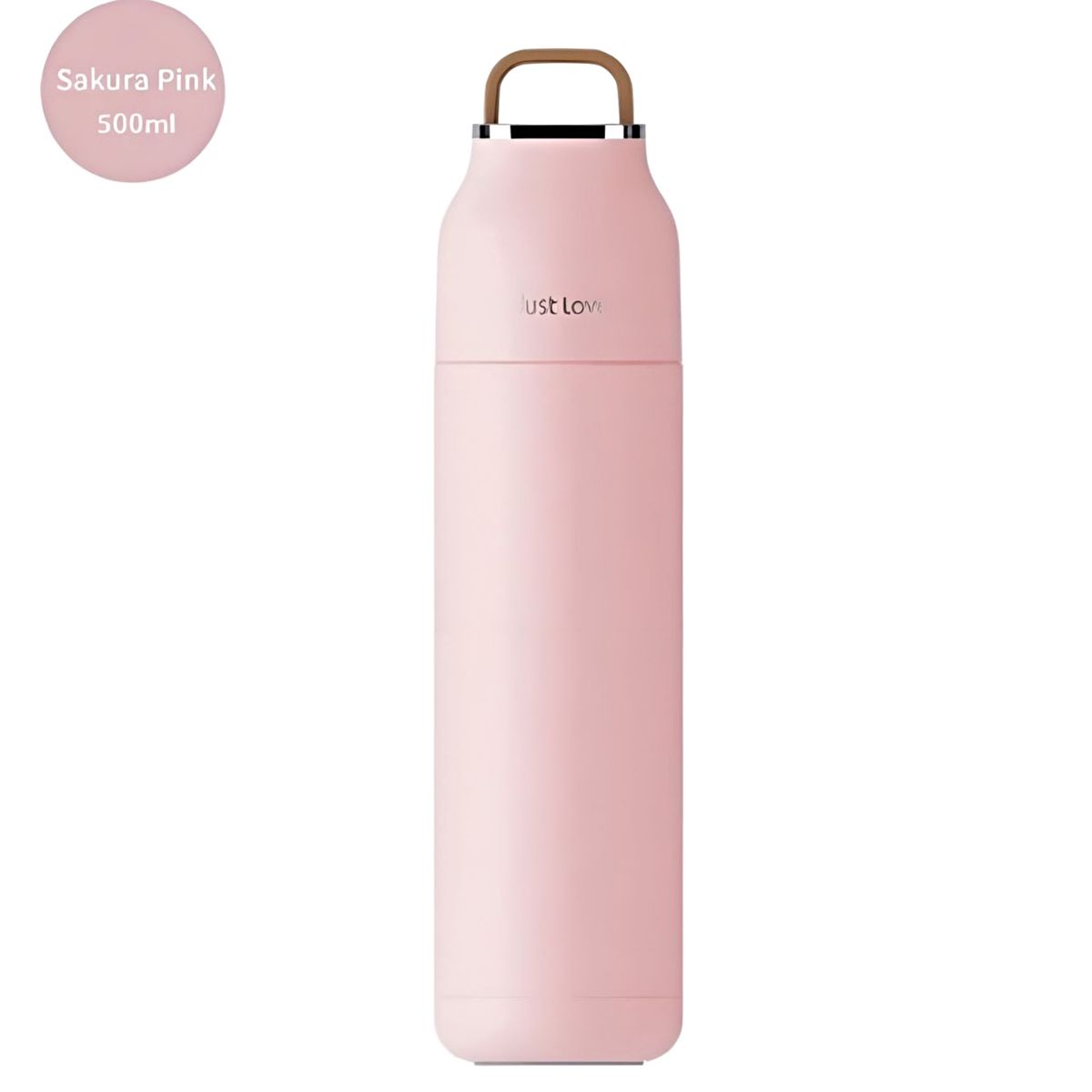 GENERICO - Botella de agua 500ml Termo Portátil Acero Inoxidable Cooler Rosa