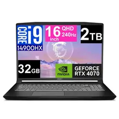 MSI - NOTEBOOK GAMER CREATOR M16 16" QHD+ 2.5K 240HZ I9 14900HX SSD 2TB 32GB RTX 4070 AI ENGINE