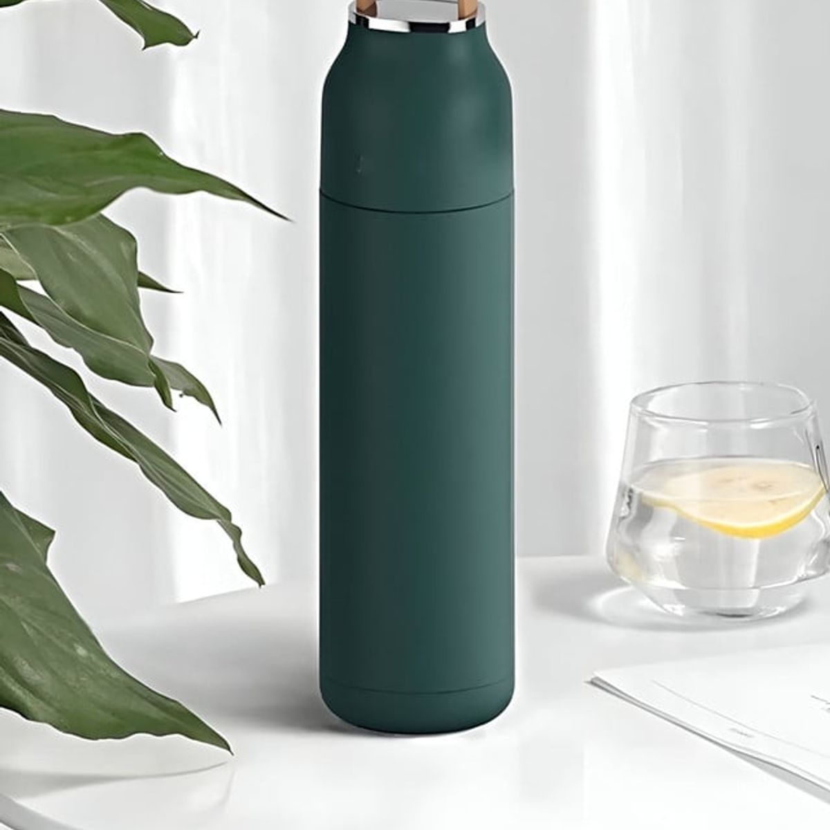 GENERICO - Botella de agua 500ml Termo Portátil Acero Inoxidable Cooler Verde