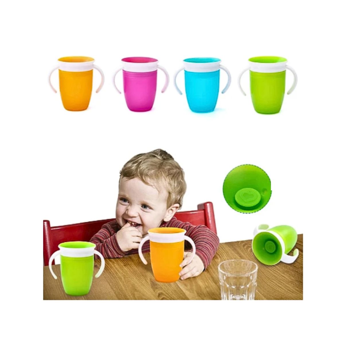 GENERICO - Vaso Taza Antiderrame Mágica Para Bebes Y Niños 360°