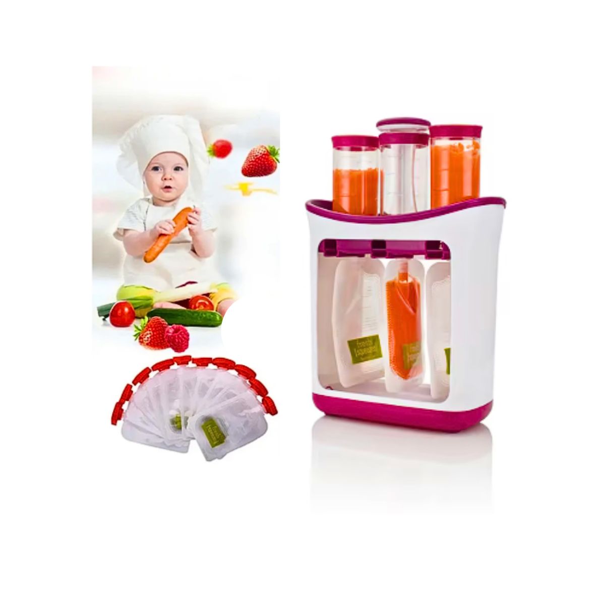GENERICO - Dispensador De Zumo Empacador De Colados Papilla Bebes