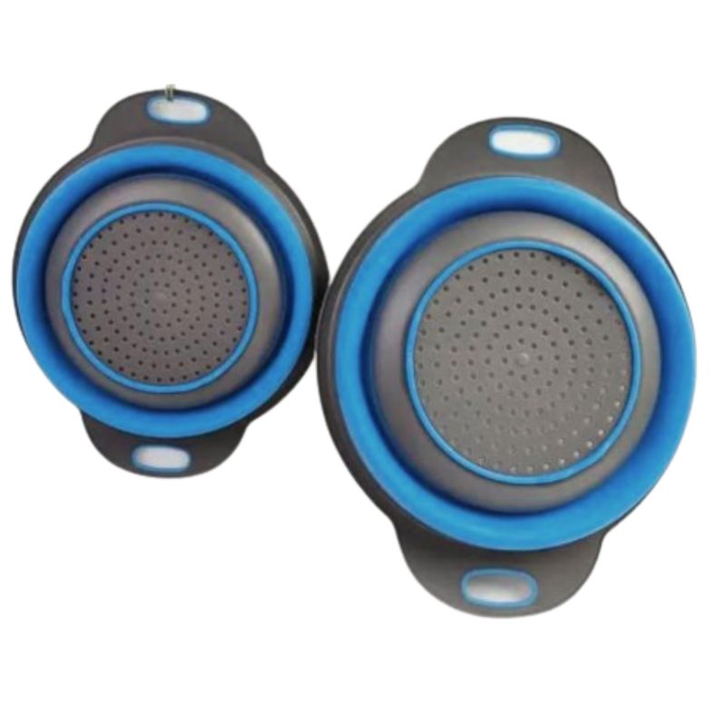 GENERICO - Colador Azul Plegable + Cesta