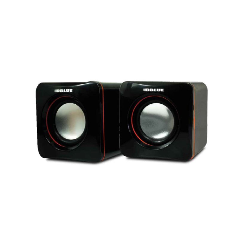 DBLUE - Parlantes Mini Usb 2.0 para Notebook Black