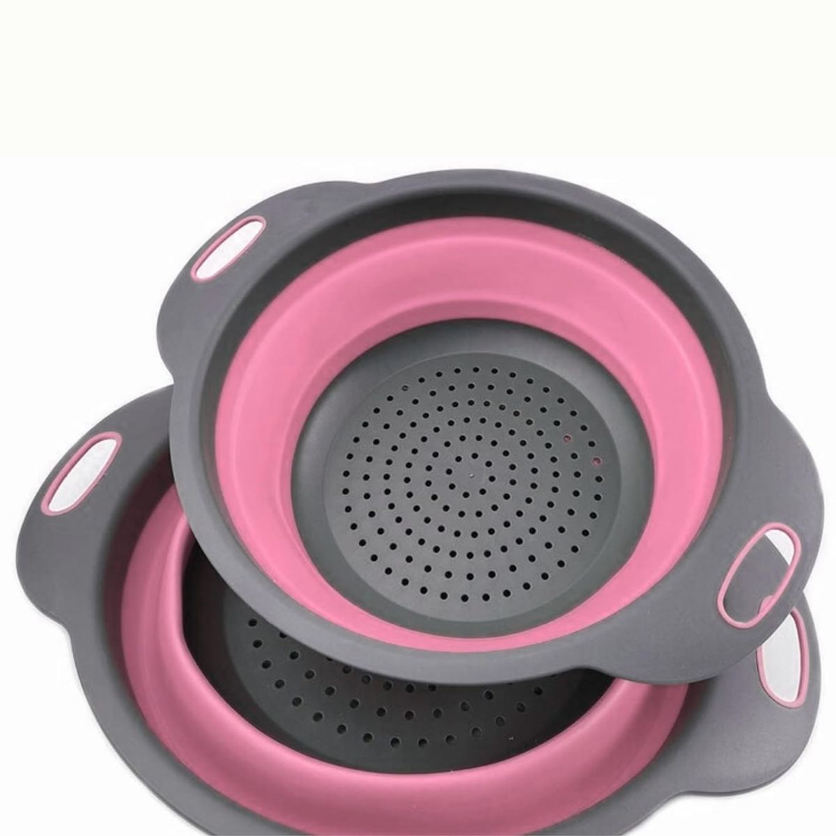 GENERICO - Colador Rosa Plegable + Cesta