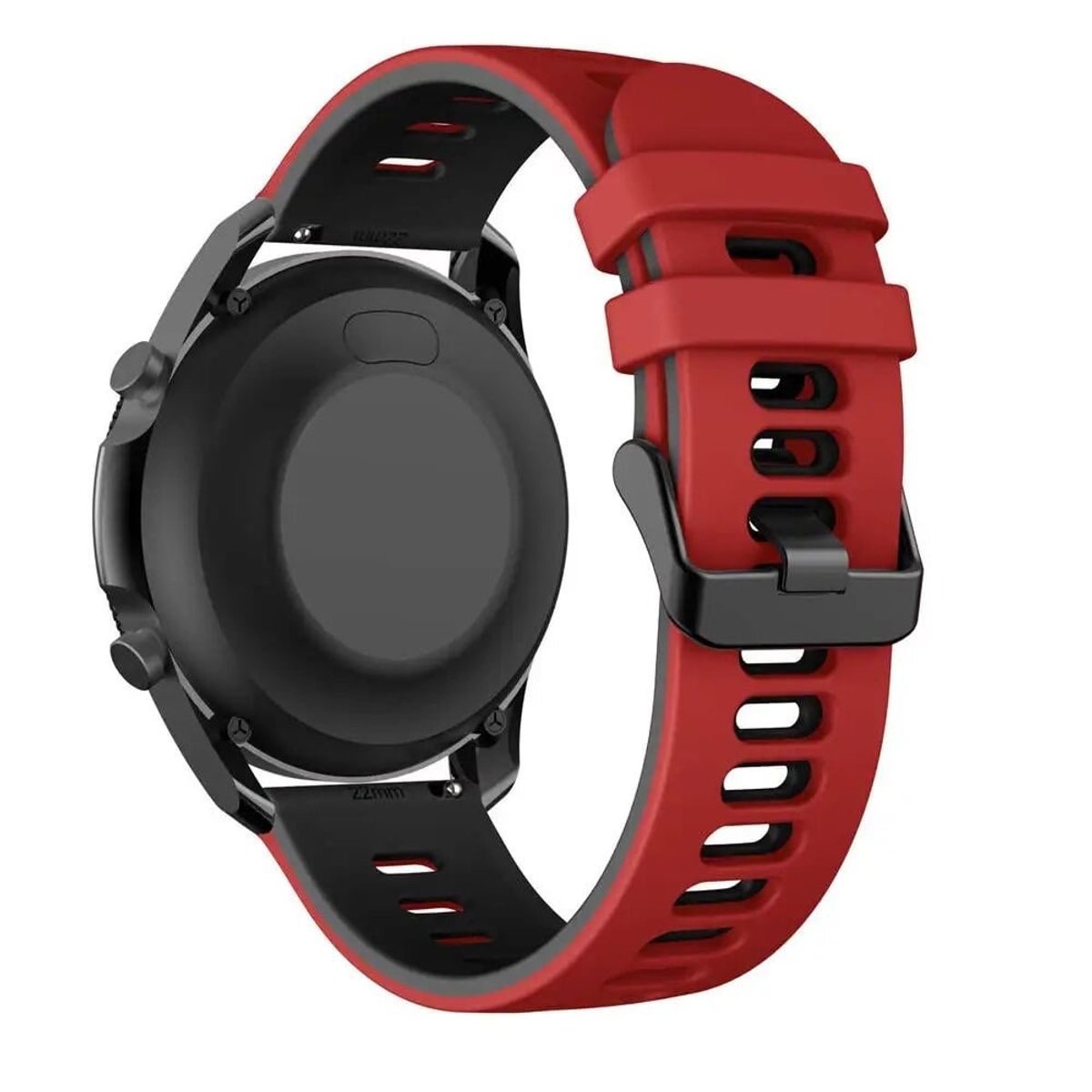 GENERICO - Correa Smartwatch Silicona Rojo Negro