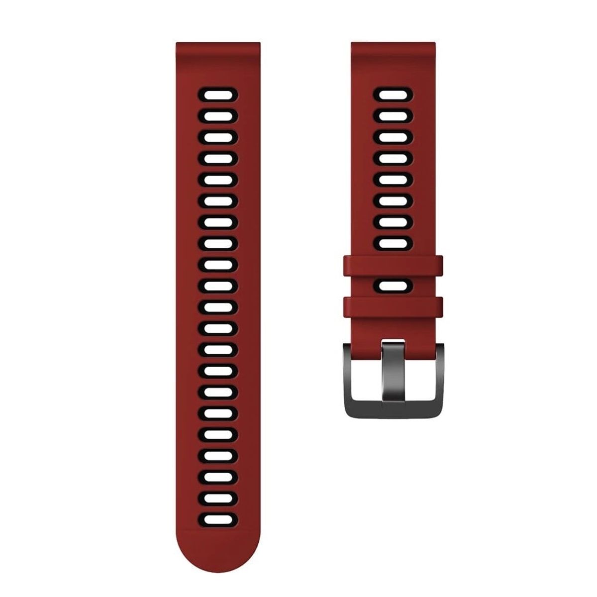 GENERICO - Correa Smartwatch Silicona Rojo Negro