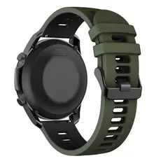 GENERICO - Correa Smartwatch Silicona Verde Oliva Negro