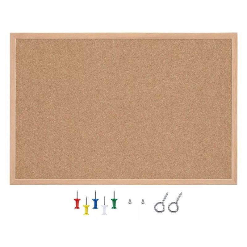 GENERICO - Pizarras De Corcho 40x60 Cm Con Borde De Madera