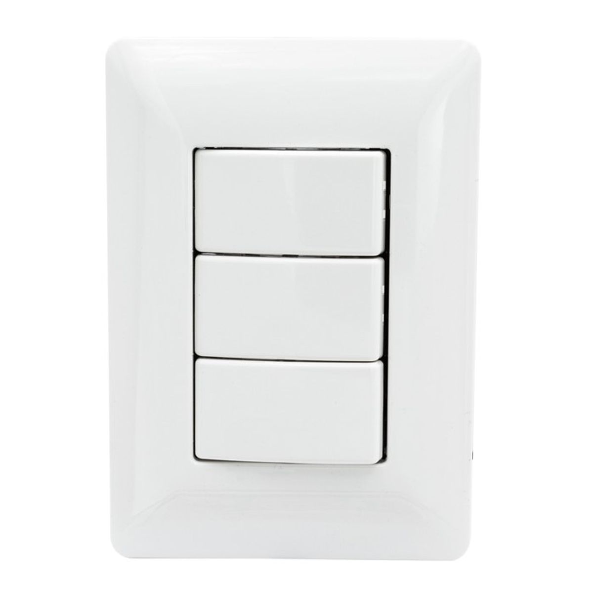 PHILCO - Interruptor Triple Pared Muro 250v 10a Philco Blanco