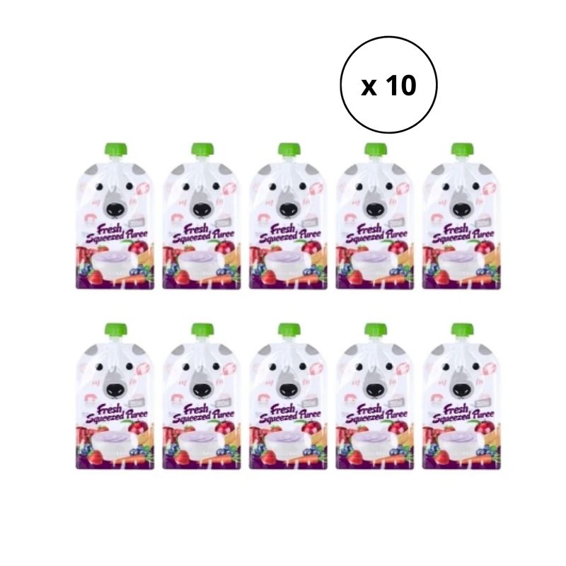 GENERICO - Pack 10 Bolsas Empacadora Para Colados Papilla Bebes Oso