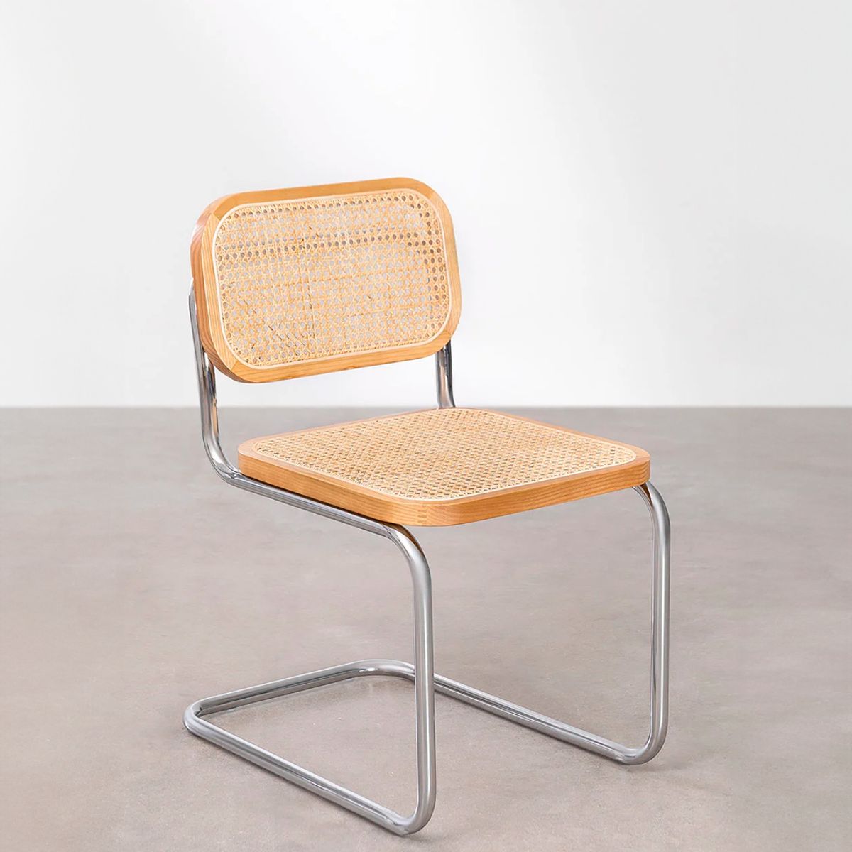 GENERICO - Silla Para Comedor Breuer Madera Y Ratán Natural Venhoouse