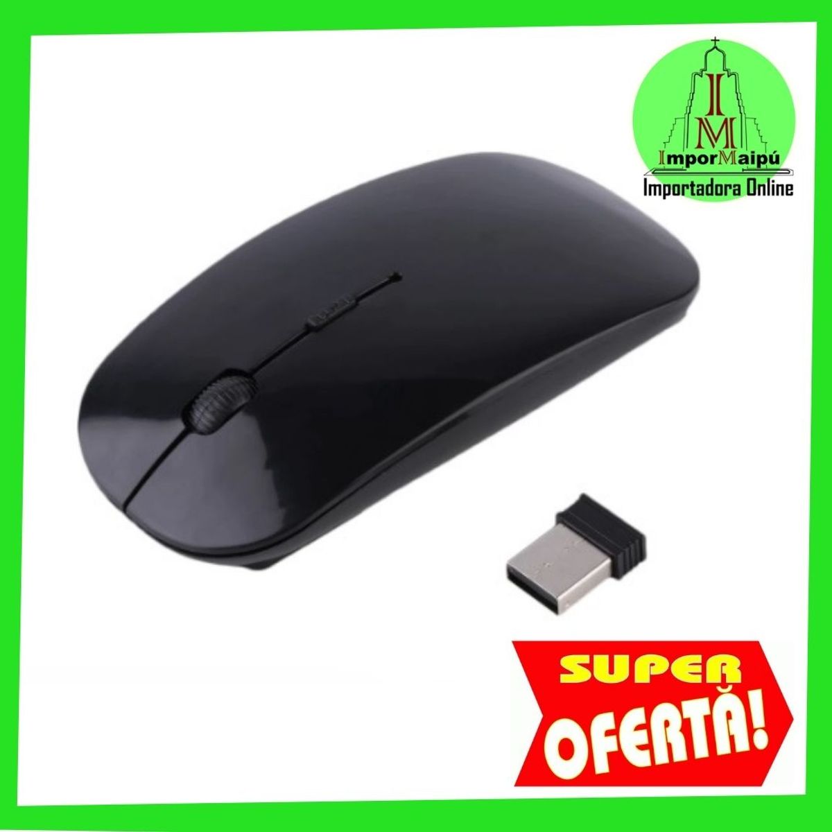 GENERICO - Mouse Raton Inalámbrico DPI Optico Slim Notebook Computador PC Pilas